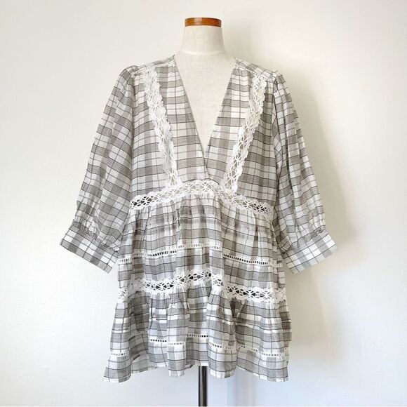 Free People Time Out Tunic size Medium NWOT boho cottagecore - Picture 3 of 7